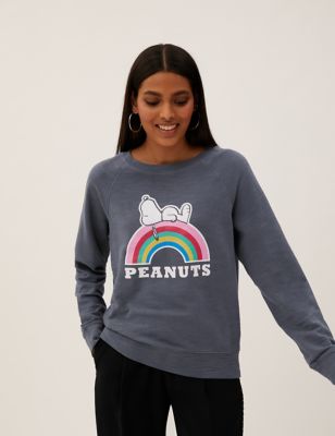 

Womens M&S Collection Snoopy™ Pure Cotton Long Sleeve Sweatshirt - Charcoal Mix, Charcoal Mix