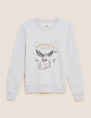 M&S Womens Cotton Rich Harry Potter  Sweatshirt