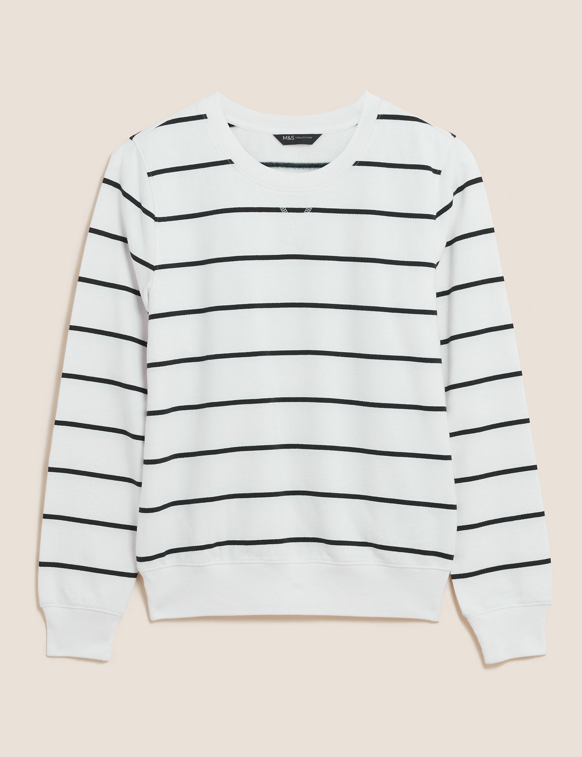 Cotton Rich Striped Sweatshirt