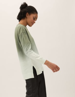 

M&S Collection Sudadera informal teñida 100% algodónWomens - Khaki Mix, Khaki Mix