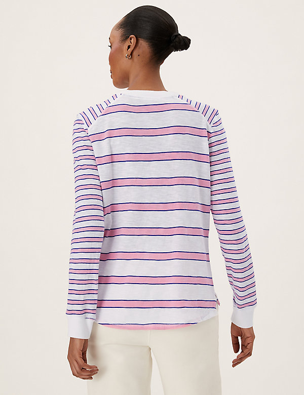 Ex M&S Ladies Pure Cotton Striped top long sleeve 