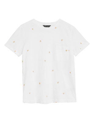 

M&S Collection Camiseta estampada 100% algodónWomens - White Mix, White Mix