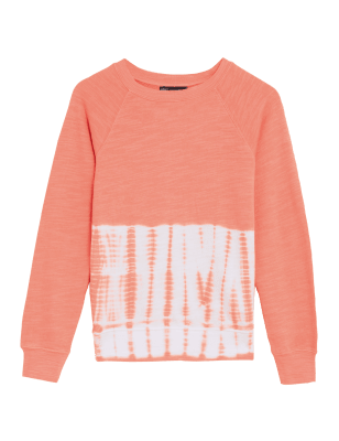 

M&S Collection Sudadera teñida 100% algodón con escote cerradoWomens - Coral Mix, Coral Mix