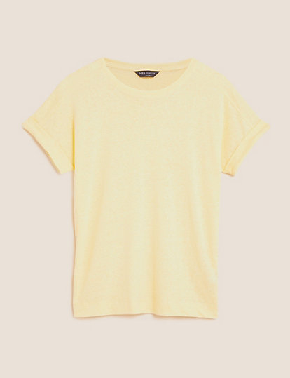 Linen Rich Short Sleeve T-Shirt