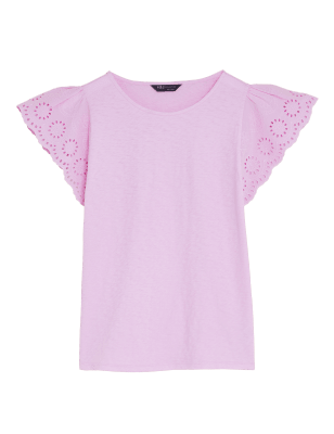 

Womens M&S Collection Pure Cotton Embroidered Sleeveless Vest - Cool Pink, Cool Pink
