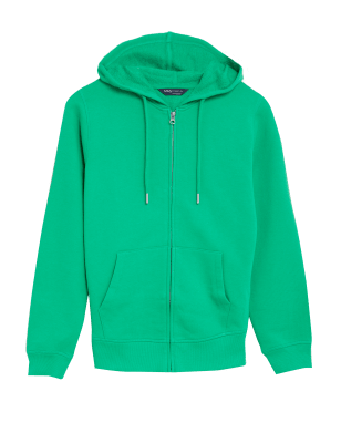 

Womens M&S Collection Pure Cotton Zip Up Hoodie - Spearmint, Spearmint