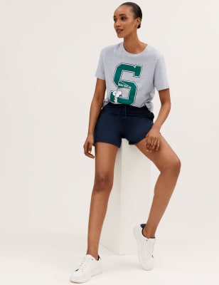 

Womens M&S Collection Pure Cotton Snoopy™ Short Sleeve T-Shirt - Grey Marl, Grey Marl