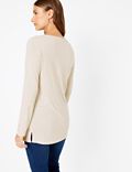 Relaxed Fit Longline Long Sleeve Top