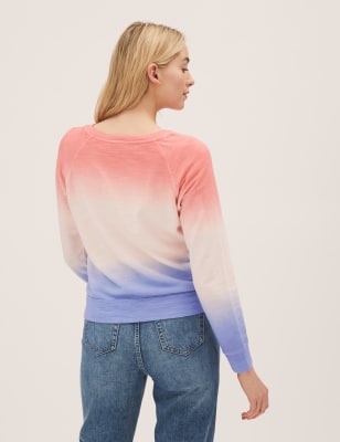 Pure Cotton Tie Dye Long Sleeve Sweatshirt