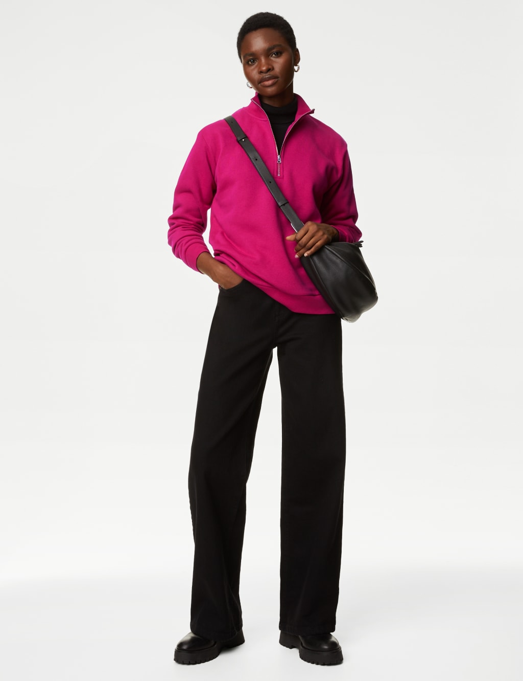 Cotton Rich Half Zip Sweatshirt image 4