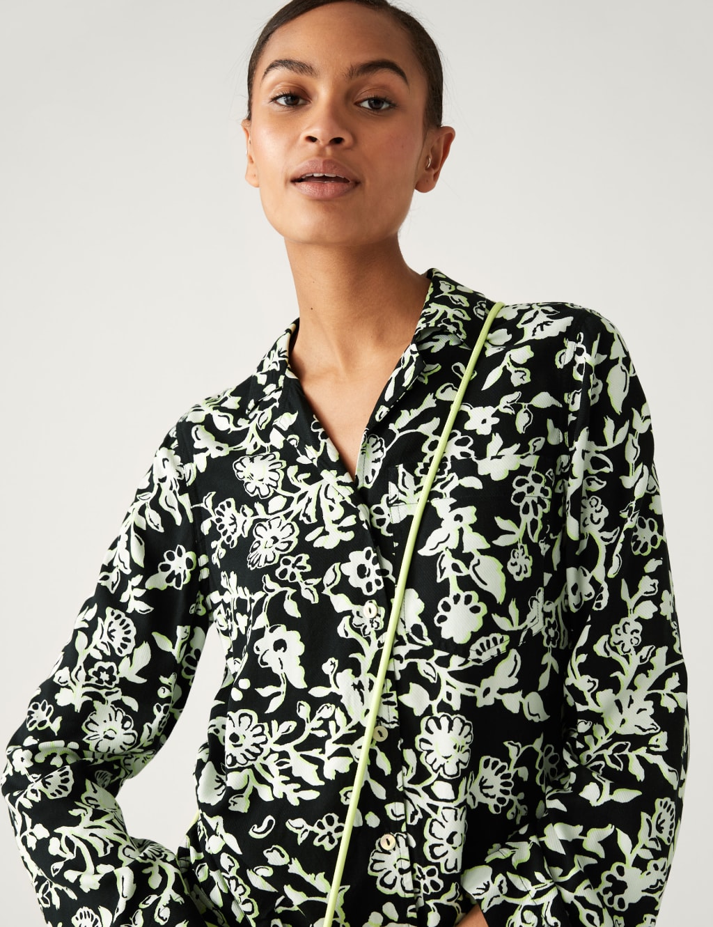 Floral Collared Relaxed Shirt image 3