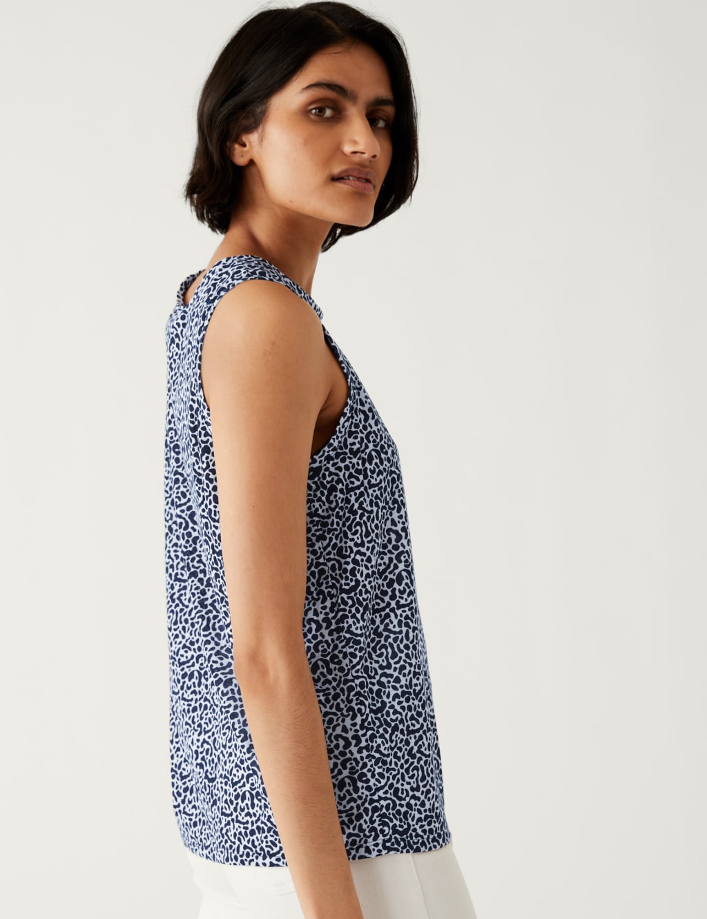 Printed Relaxed Sleeveless Vest Top image 2