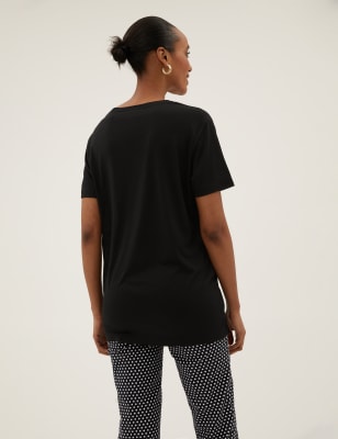 VNeck Longline TShirt
