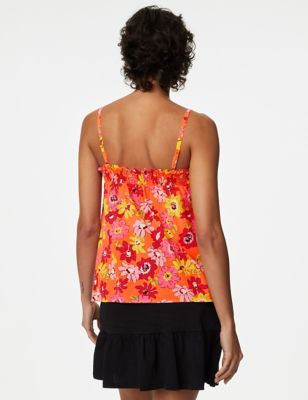 M&S Collection Pure Cotton Broderie Detail Cami Top - ShopStyle