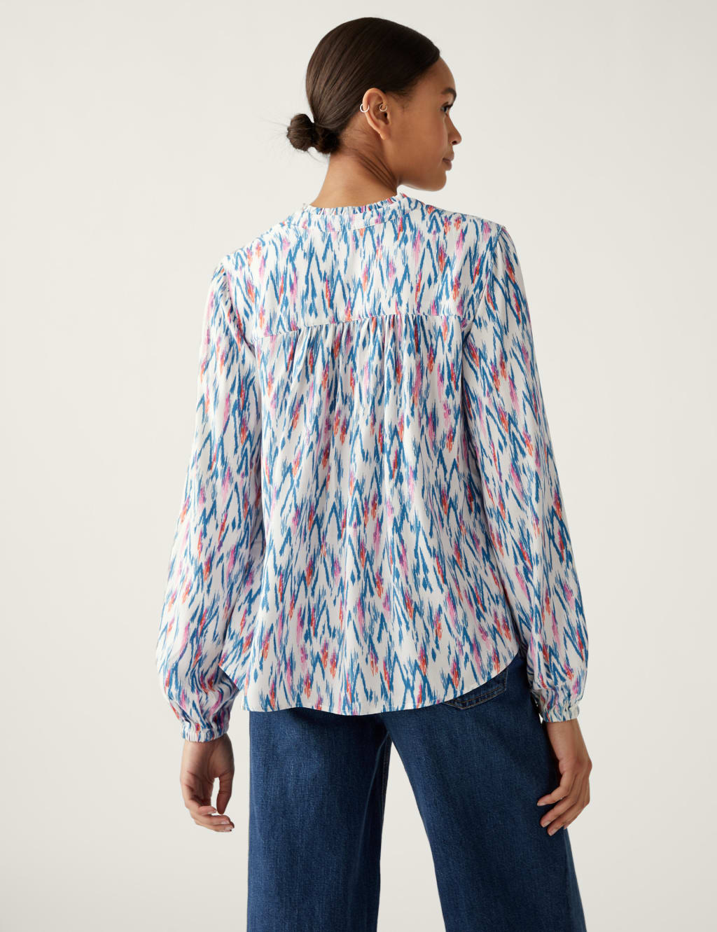 Floral V-Neck Popover Blouse image 4