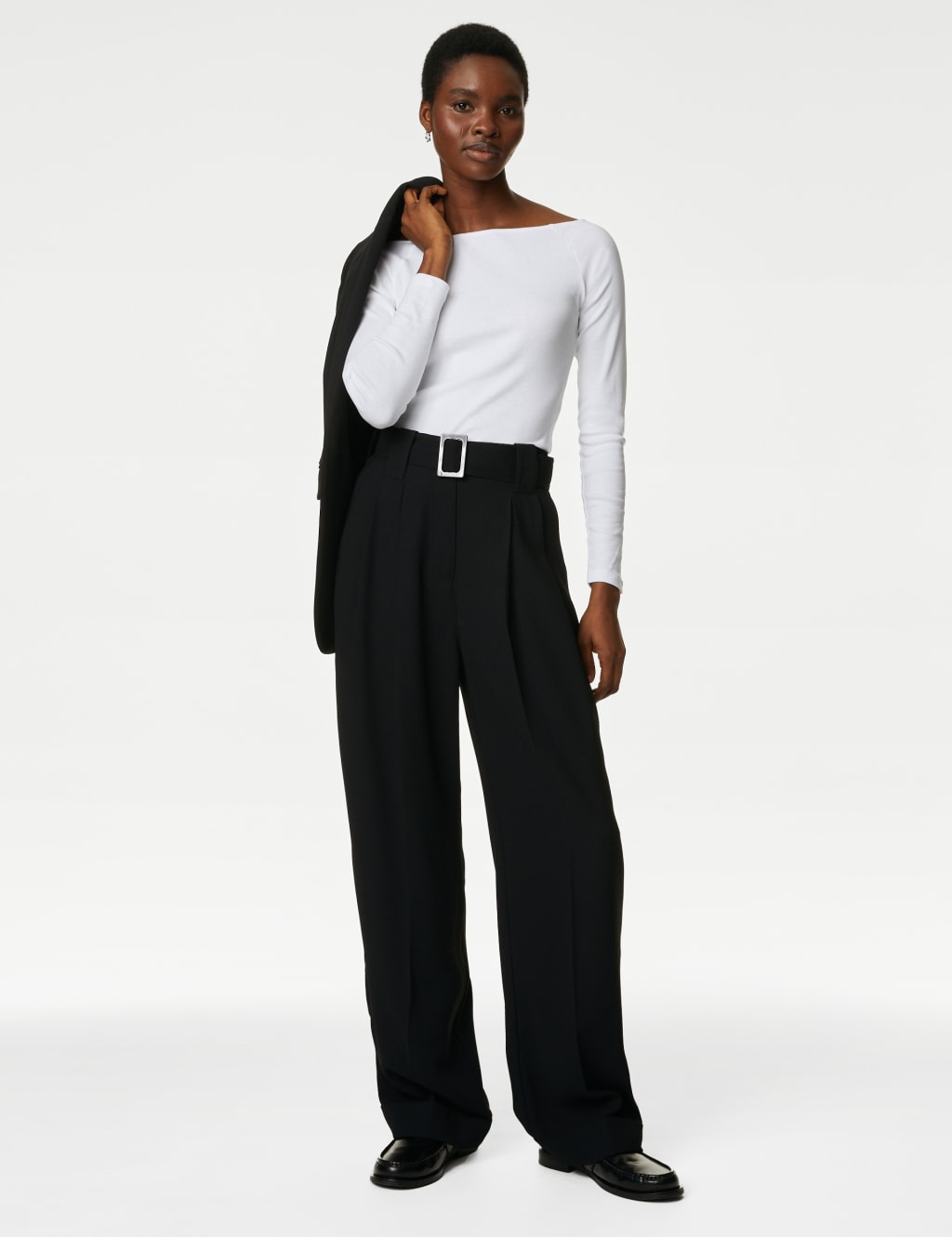 Pure Cotton Slim Fit Off The Shoulder Top image 1