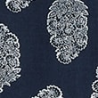 Printed Crew Neck Button Through Blouse - navymix