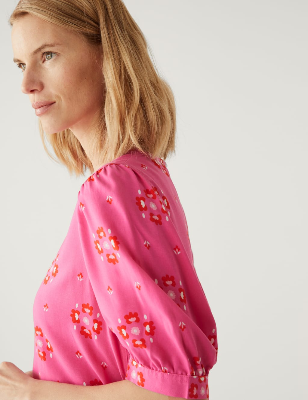 Printed Puff Sleeve Blouse image 1