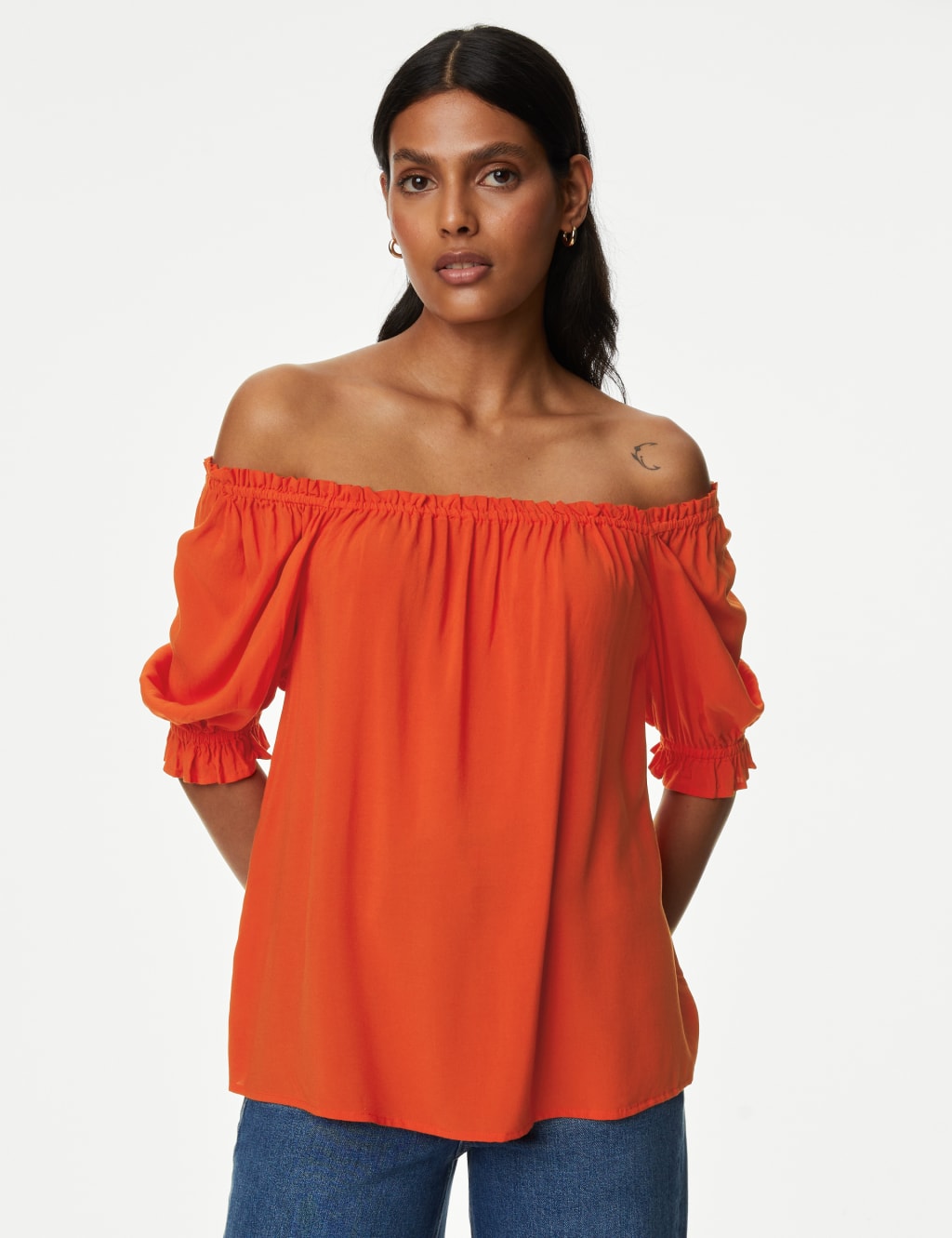 Square Neck Puff Sleeve Top image 2