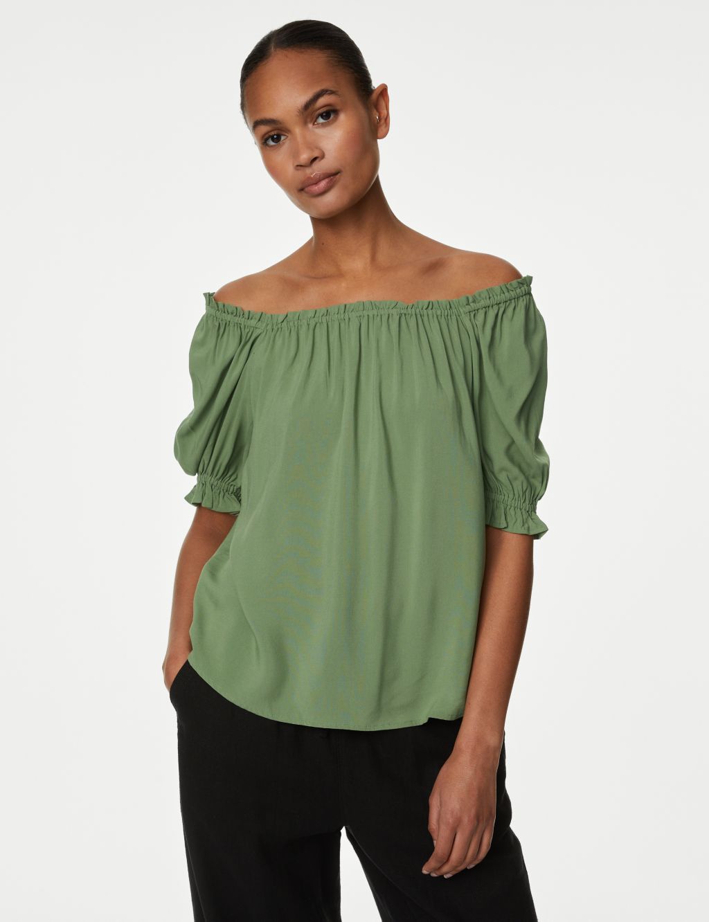 Square Neck Puff Sleeve Top image 3