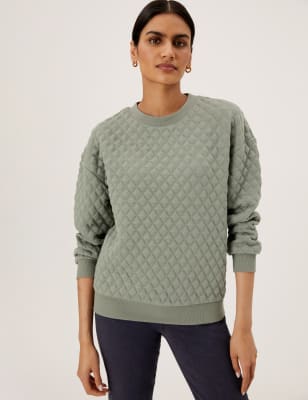 plus size quilted pullover