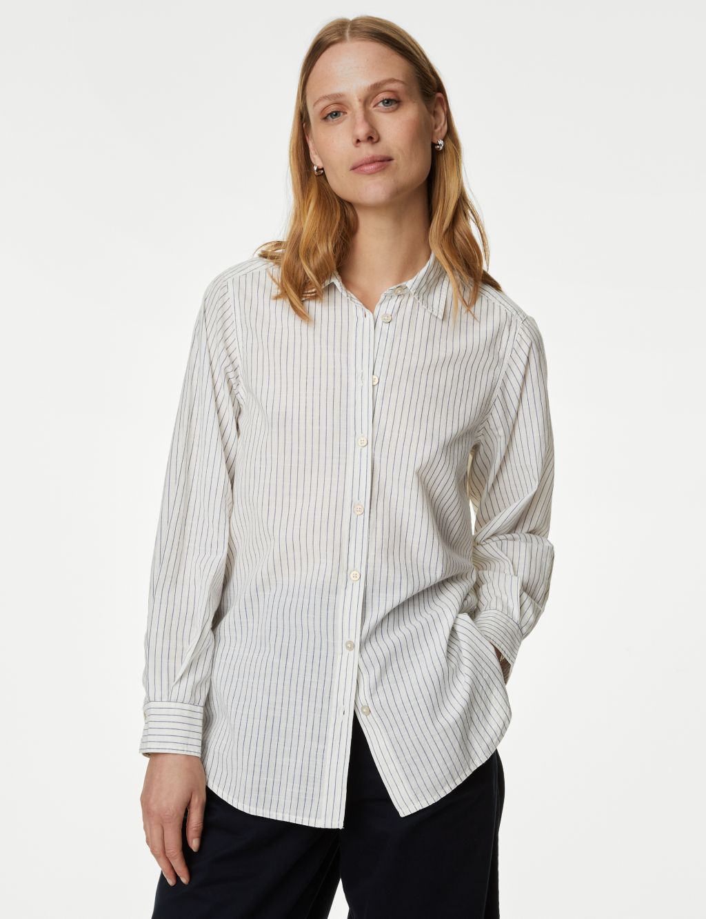 Pure Cotton Striped Collared Shirt image 2