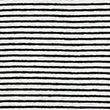 Linen Blend Striped V-Neck Top - blackmix