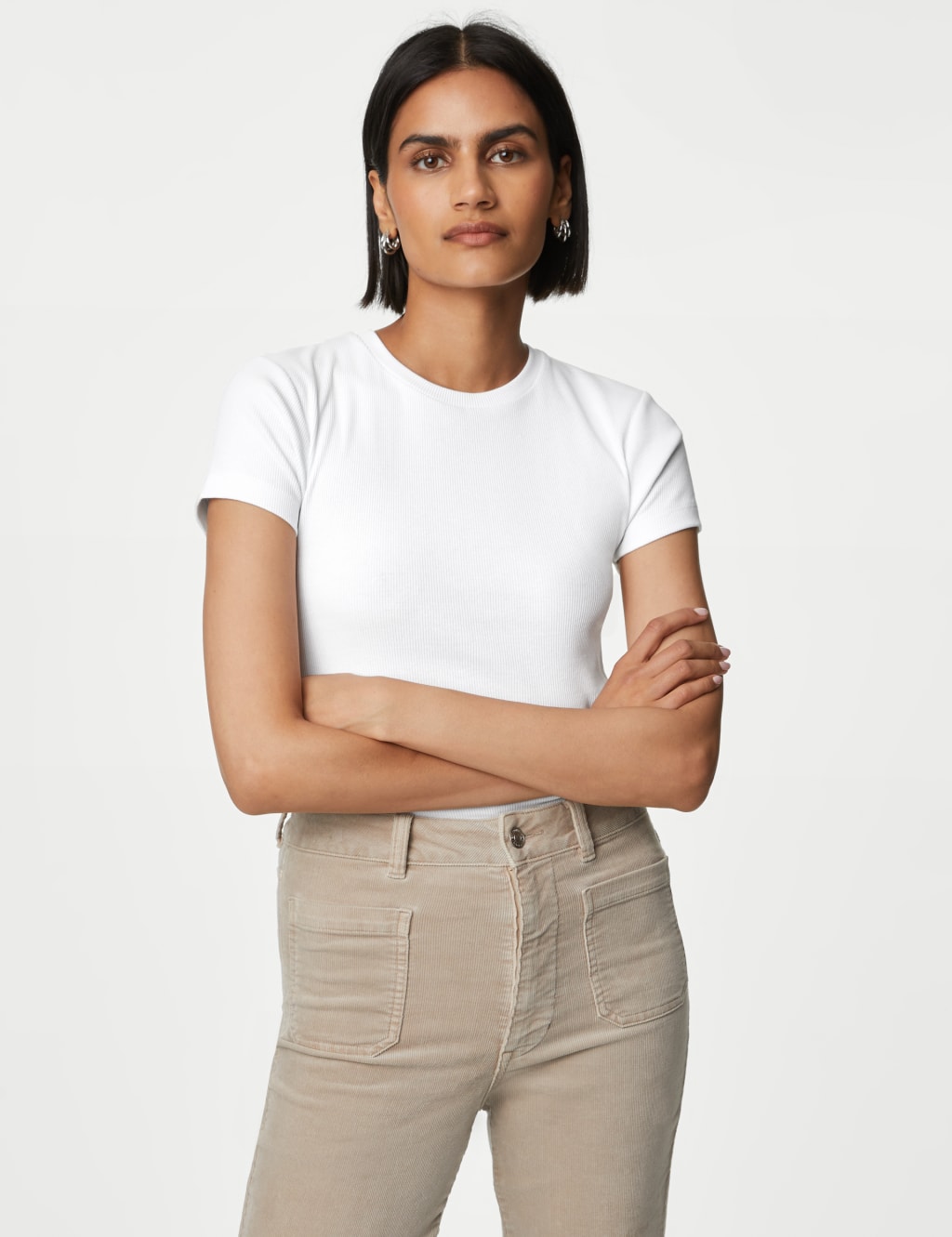 distressed white tee shirt