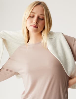 Relaxed Long Sleeve Longline Top
