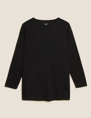 Relaxed Long Sleeve Longline Top