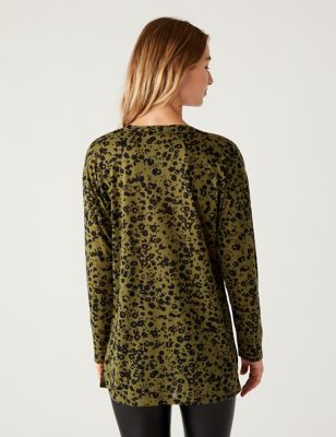 Printed Relaxed Longline Top