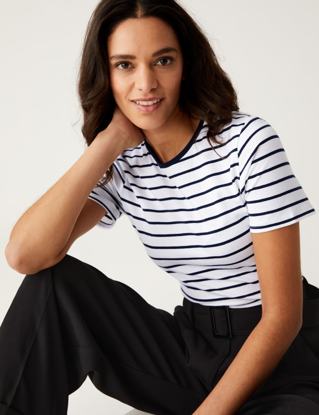 Cotton Rich Striped Slim Fit T-Shirt image 3