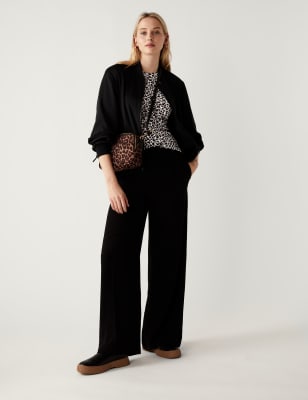

M&S Collection Camiseta ajustada estampada de algodónWomens - Brown Mix, Brown Mix