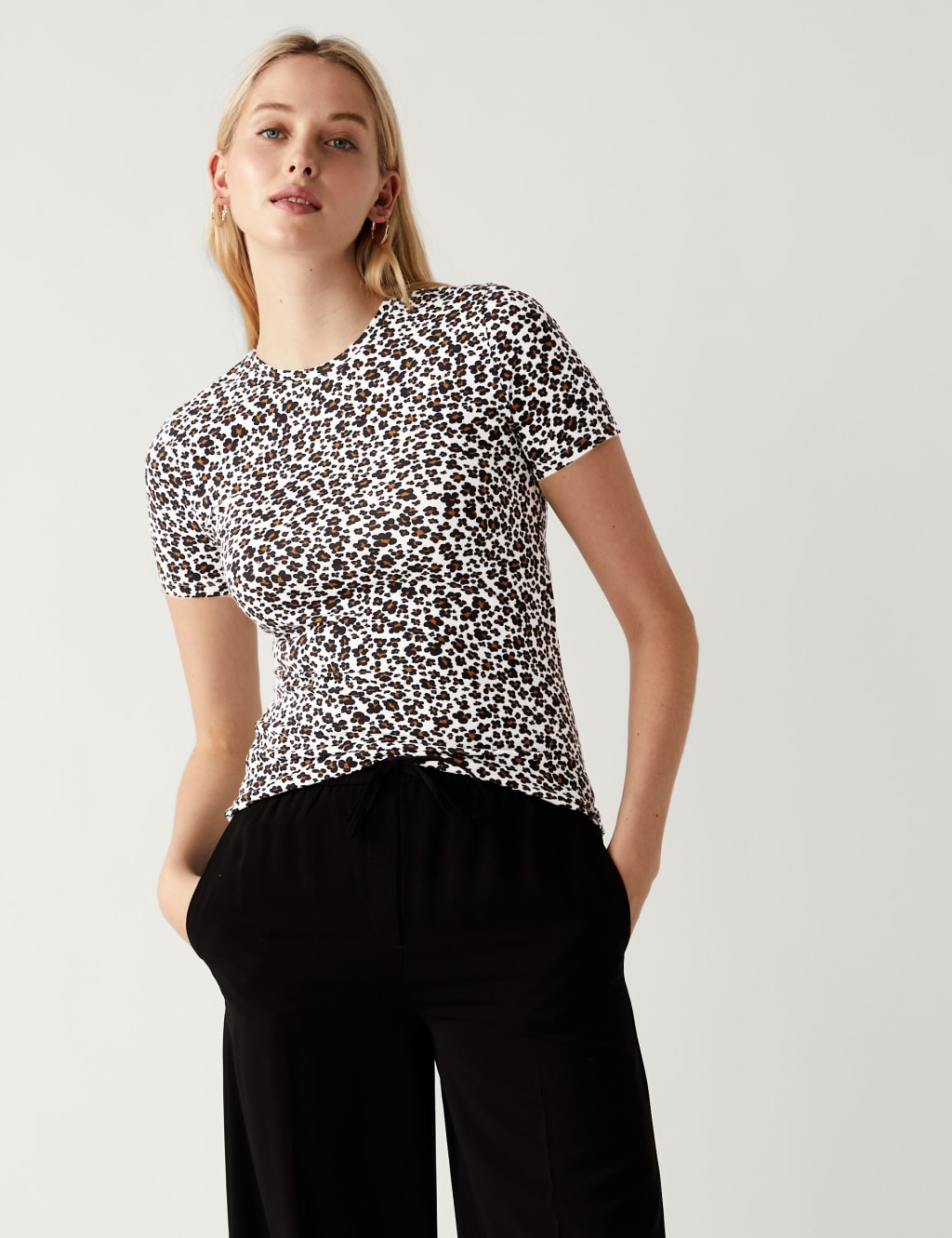 Cotton Rich Printed Slim Fit T-Shirt image 3
