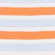 Pure Cotton Striped Slim Fit T-Shirt - orangemix