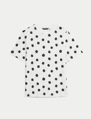 

Womens M&S Collection Pure Cotton Slogan Everyday Fit T-Shirt - Ivory Mix, Ivory Mix