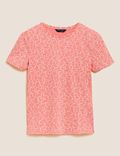 Cotton Rich Printed fitted T-Shirt