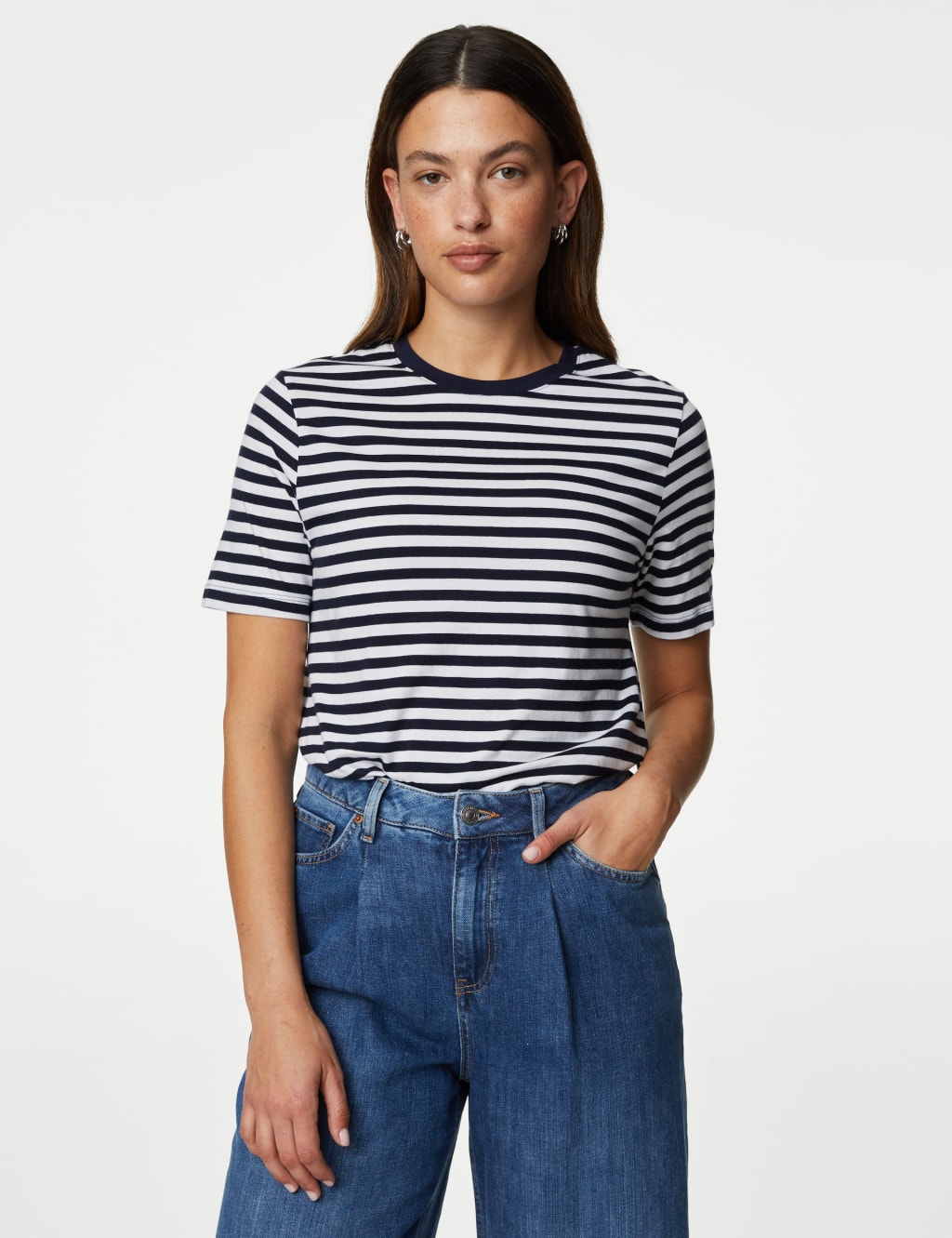 Pure Cotton Striped Everyday Fit T-Shirt image 4