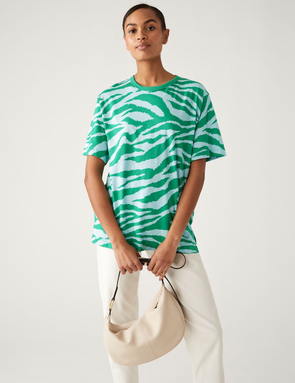 Pure Cotton Printed Oversized T-Shirt image 2