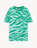 Pure Cotton Printed Oversized T-Shirt