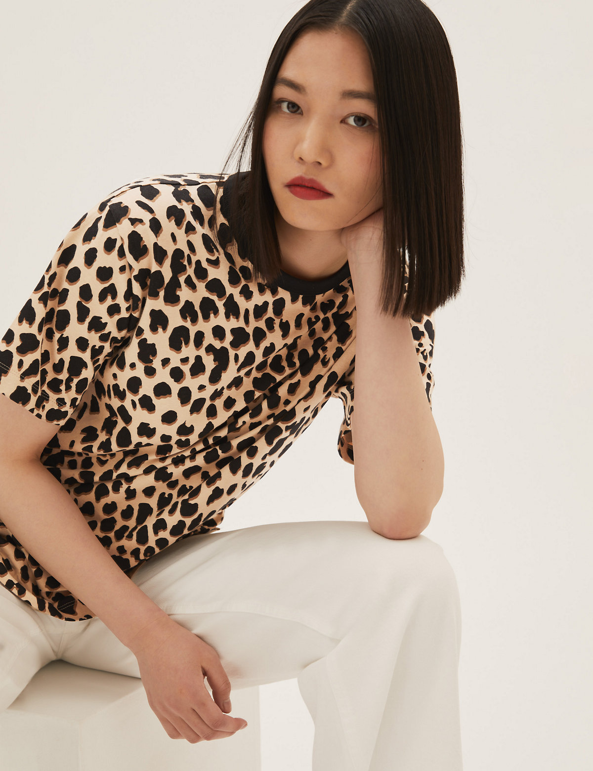 Pure Cotton Printed Oversized T-Shirt