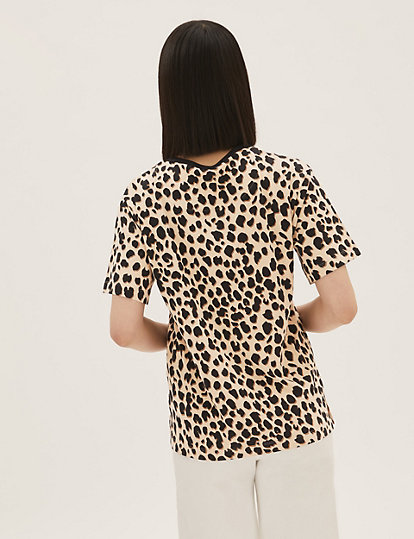 Pure Cotton Printed Oversized T-Shirt