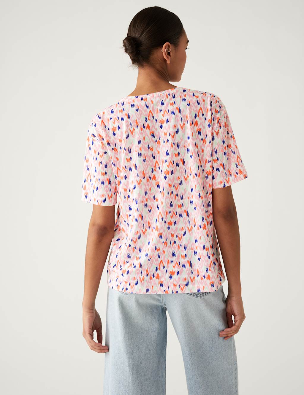 Printed Crew Neck Relaxed T-Shirt image 4