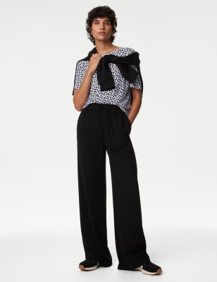 

Womens M&S Collection Printed Crew Neck Relaxed T-Shirt - White/White, White/White