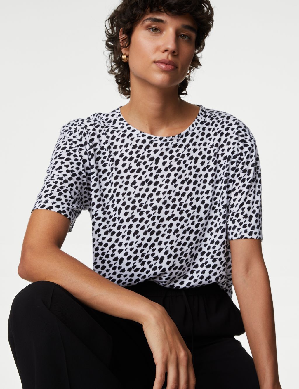 Printed Crew Neck Relaxed T-Shirt image 2