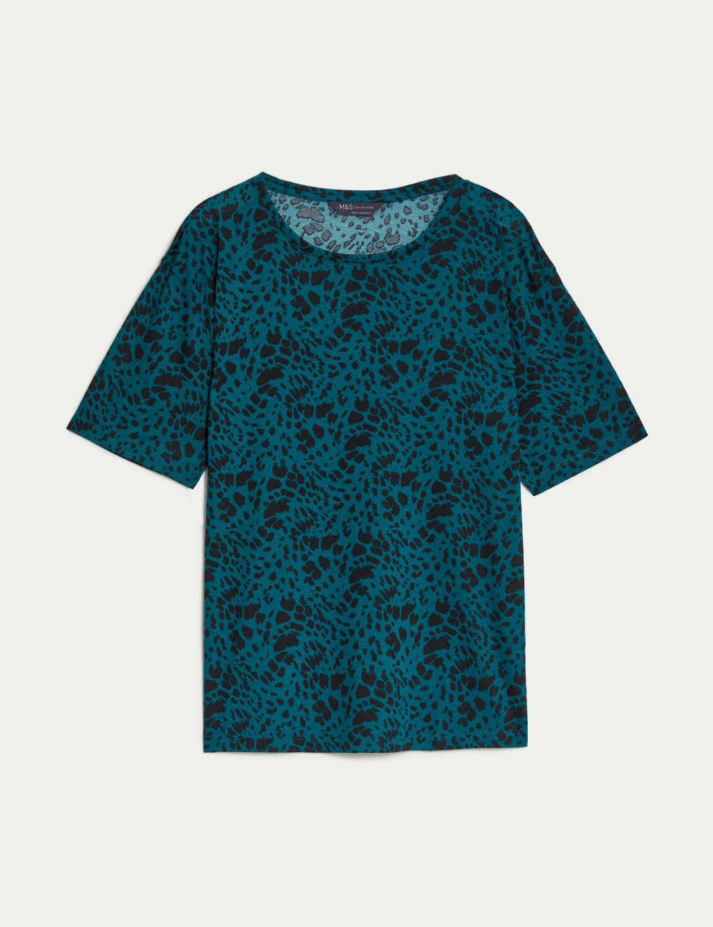 Printed Crew Neck Relaxed T-Shirt image 2