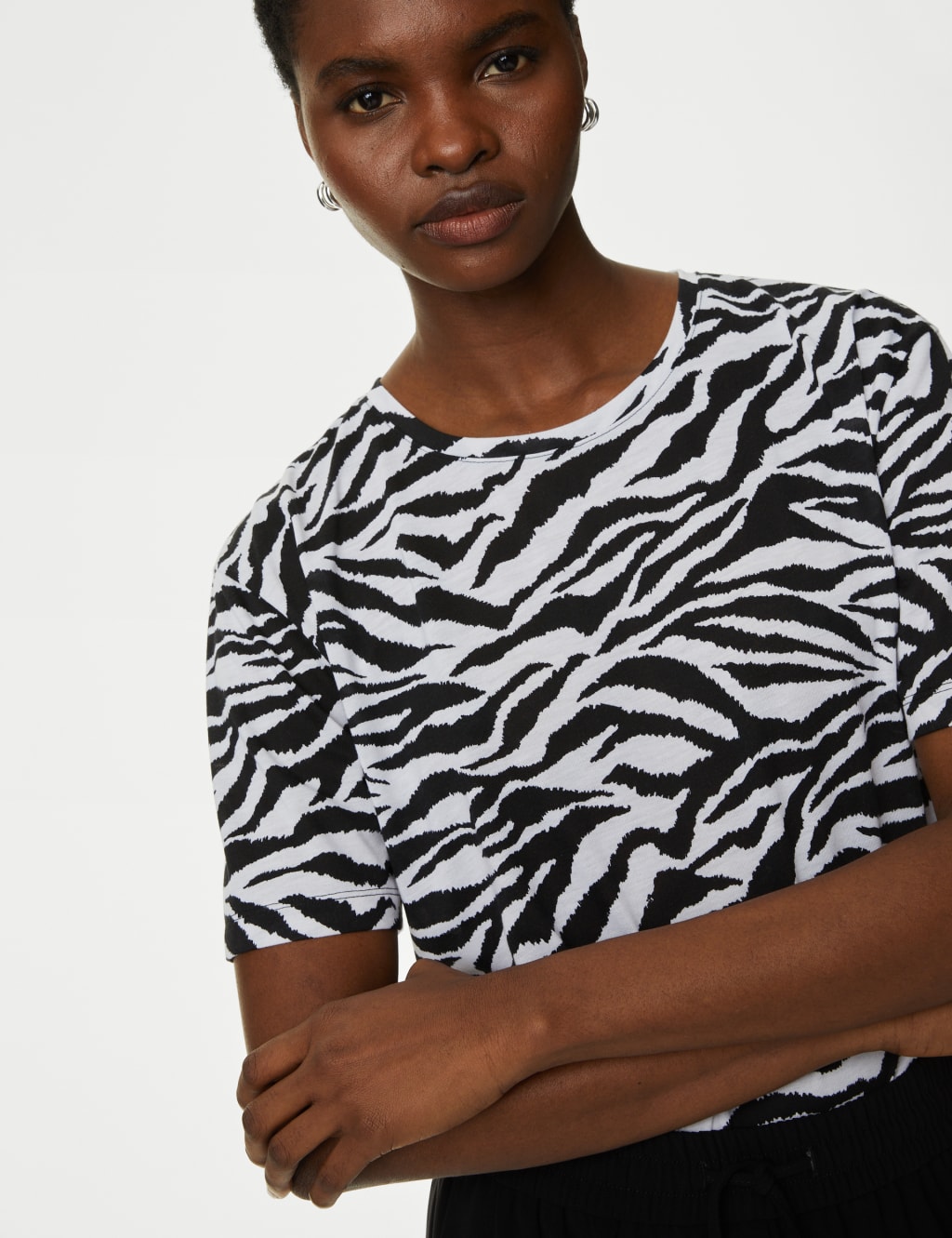Printed Crew Neck Relaxed T-Shirt image 3