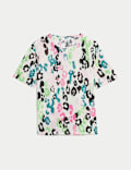 Printed Crew Neck Relaxed T-Shirt