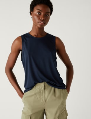 

Womens M&S Collection Relaxed Vest Top - Dark Navy, Dark Navy