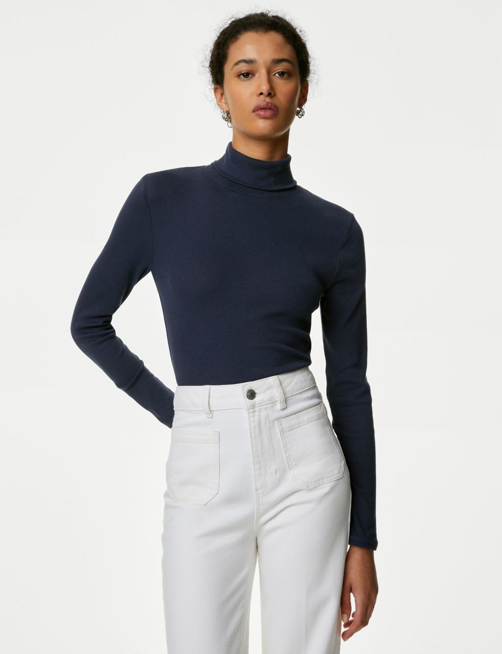 Cotton Rich Ribbed Top image 4